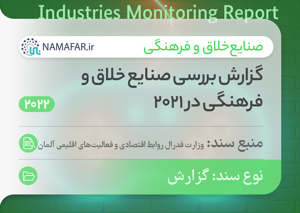 گزارش بررسی صنایع خلاق و فرهنگی در 2021