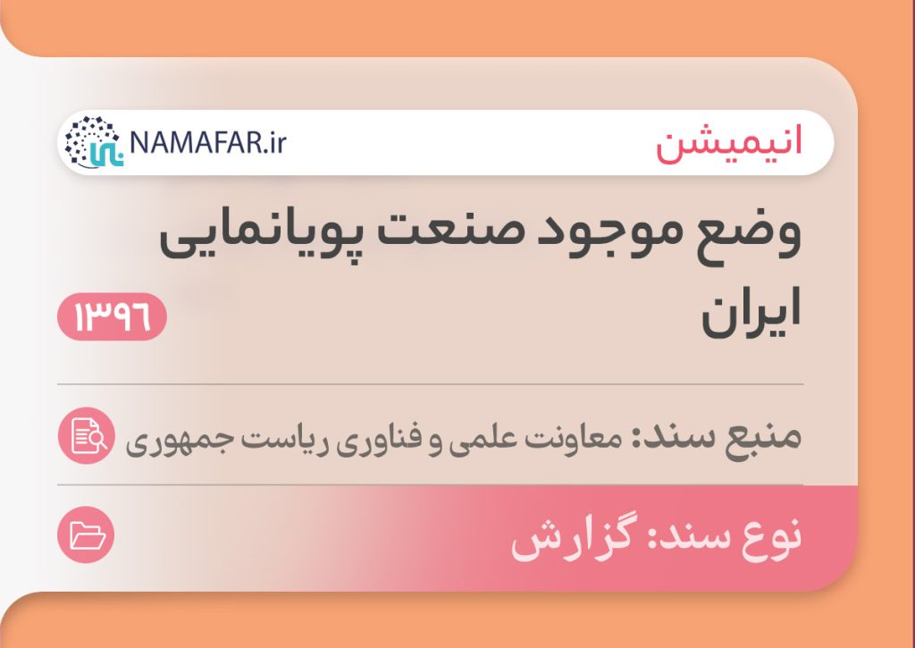 وضع موجود صنعت پویانمایی ایران